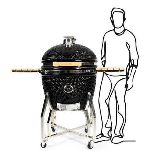 Yakiniku BBQ/Kamado XXL 24" - Met Pro set, verrijdbaar onderstel, zijtafels en hoes